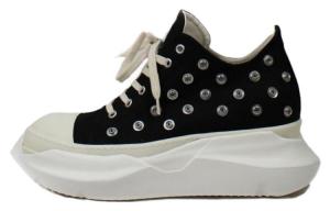 Rick Owens DRKSHDW Черные кожаные кроссовки abstract low с шипами