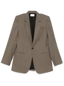 Шерстяной пиджак Saint Laurent, коричневый