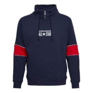 Толстовка Converse All Star Funnel Neck Quarter Zip Crew Sweatshirt 'Navy' 10018299-A01, темно-синий
