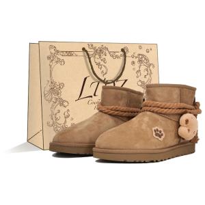 Ботинки зимние UGG Classic Mini Kaleidoscope Capybara, коричневый