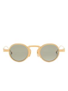 Thom Browne Eyewear солнцезащитные очки в круглой оправе, золотой