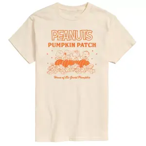 Футболка с принтом "Тыквенная грядка" для больших размеров Licensed Character, бежевый