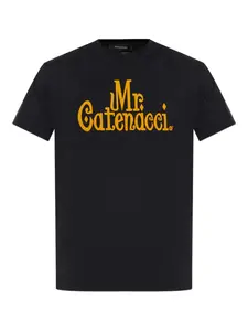 Футболка с принтом-текстом DSQUARED2, черный