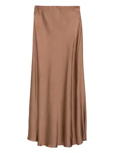 Атласная юбка Daniele Fiesoli, коричневый