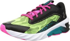 Under Armour Kid's Charged Scramjet 4 (GS), Black/Quirky Lime