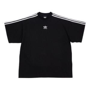 Футболка x adidas t-shirt oversized 'black' Balenciaga, черный