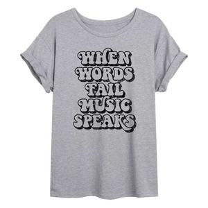 Размерная футболка с рисунком Juniors' Music Speaks Licensed Character