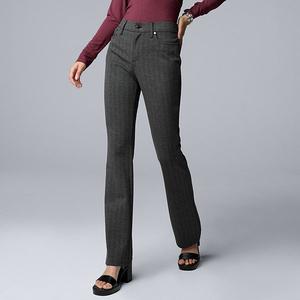 Женские брюки boot pants mid rise 5 pocket ponte Simply Vera Vera Wang, Tonal Herringbone