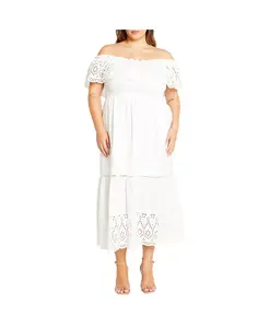 Платье Jayde больших размеров CITY CHIC, слоновая кость/кремовый