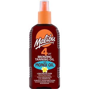 Malibu, Bronzing Oil Spray SPF4, бронзирующее масло с монои, 200 мл