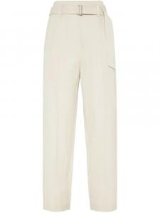 Брюки-сигареты Brunello Cucinelli Corset, нейтральный