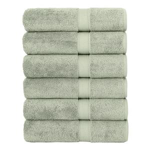 Linum Текстиль для дома, 6 шт., набор махровых полотенец для рук Sinemis из турецкого хлопка Linum Home Textiles, зеленый