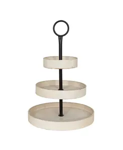 Поднос деревянный 3-х ярусный Woodmont, 3 яруса Kate And Laurel, white
