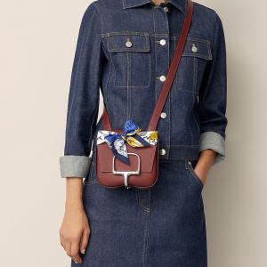 Шелковый шарф Twilly для женщин синий белый разноцветный HERMES