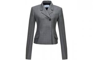 Двубортный шерстяной блейзер Ferragamo, серый