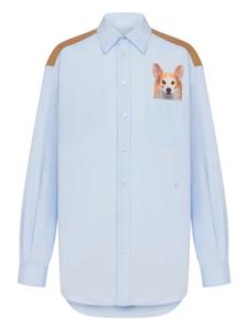 Moschino рубашка с принтом, синий