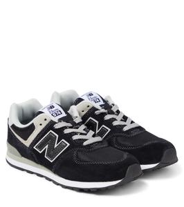 574 Core Junior замшевые кроссовки New Balance Kids, черный