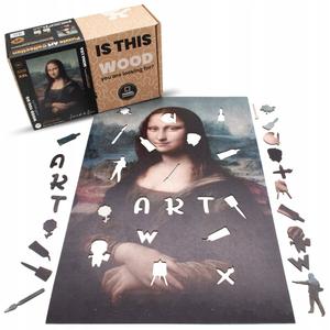 Деревянный пазл MONA LISA Leonardo Da Vinci 700 деталей, уникальные формы XXL Wood You Do