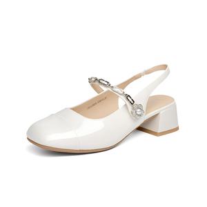 GEMEIQ Женские туфли на платформе с массивным каблуком экрю, цвет Ecru