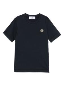 Stone Island Junior футболка с нашивкой-логотипом, синий