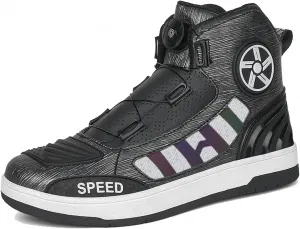 Мотоциклетные ботинки средней высоты, туристические ботинки, внедорожные ботинки, мотоциклетная обувь для мужчин, усиленная дорожная обувь, защита от ударов при езде на мотоцикле, защита лодыжки, водонепроницаемые, для гонок и туризма Leichtrit, Black