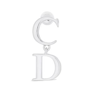 DIOR Серебряные серьги из латуни для мужчин Silver