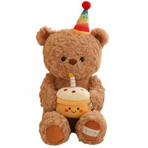Очаровательная плюшевая кукла медвежонок торт высота 40см MLING