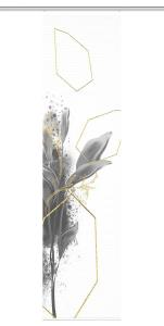 Раздвижная штора twentyfour Signa, полиэстер - серый - 60 x 245 см