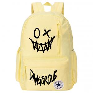 Converse Полиэстеровый рюкзак унисекс яично-желтый, Demon Expression Fun Print