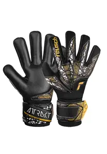 Вратарские перчатки Reusch "Attract Silver NC Junior", с негативным вырезом, цвет Schwarz-Goldfarben