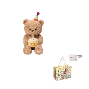 Плюшевый мишка обнимающий торт коллекция медведей куклы стражник торт лиса плюшевая игрушка мягкая кукла высота 40см KUMAOYA