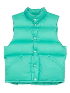 Дутый жилет из рипстопа Auralee, зеленый