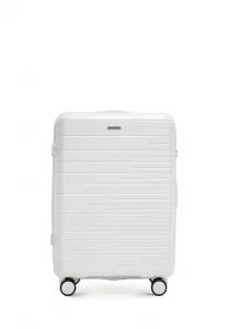 Чемодан среднего размера из полипропилена на колесах. Wittchen, White