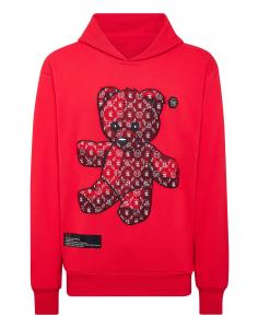 Толстовка с капюшоном Teddy Bear Philipp Plein, красный