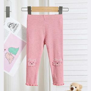 Осенние детские штанишки с рисунком мишки Mykids-Usa, Pink