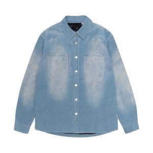 Рубашка из выцветшего вельвета Stussy, цвет Denim Blue