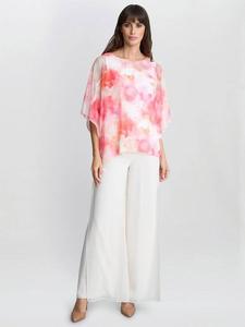 Топ Evie с короткими рукавами и абстрактным цветочным принтом Gina Bacconi, Multi