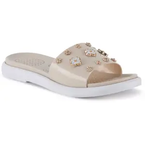 Очаровательные женские босоножки с цветочным декором Henry Ferrera, бежевый