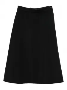 Юбка из шерсти на пуговицах Balenciaga, черный