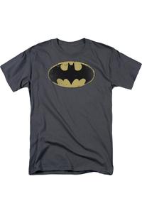 Футболка с коротким рукавом Batman Distressed Shield для взрослых Gildan, цвет charcoal