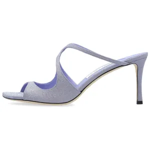 Джимми Чу Женские Слипоны на платформе 7,5 см Светло-фиолетовые