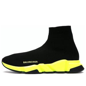 Кроссовки speed 1.0 sneakers 'black neon yellow' Balenciaga, черный