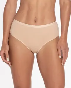 Набор из 3 высоких хлопковых трусов однотонных Punto Blanco, бежевый