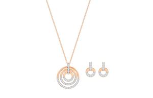 Swarovski Круглый кулон для женщин Rose Gold