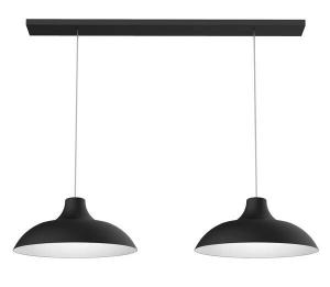 Подвесной светильник Lumicom Parigina, 30x30x30 см, черно-белый