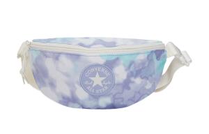 Полиэстеровая сумка-слинг, через плечо, поясная унисекс светло-голубая фиолетовая Converse