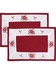 Erwin Müller Набор салфеток под тарелки, 2 штуки, красного цвета