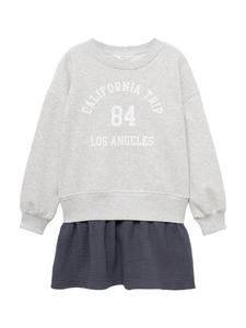 Платье MANGO KIDS TRIP, антрацит/светло-серый