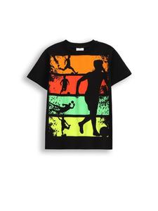 Черная футболка с короткими рукавами Coccodrillo