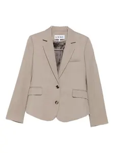 Однобортный пиджак из шерсти LOEWE, нейтральный